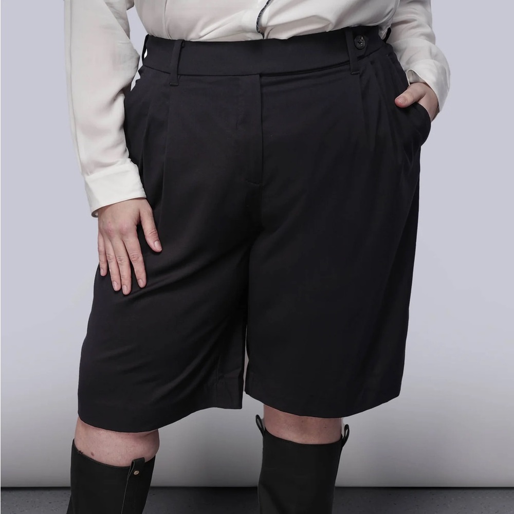 Wildfang Black Wide Leg Shorts